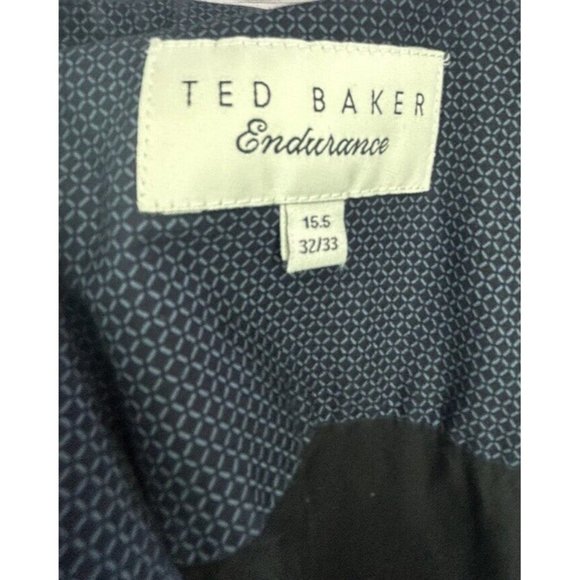 Ted Baker Endurance Mens‎ Black Flip Cuff  Trim Fit Shirt Woven Cotton M - Picture 6 of 9